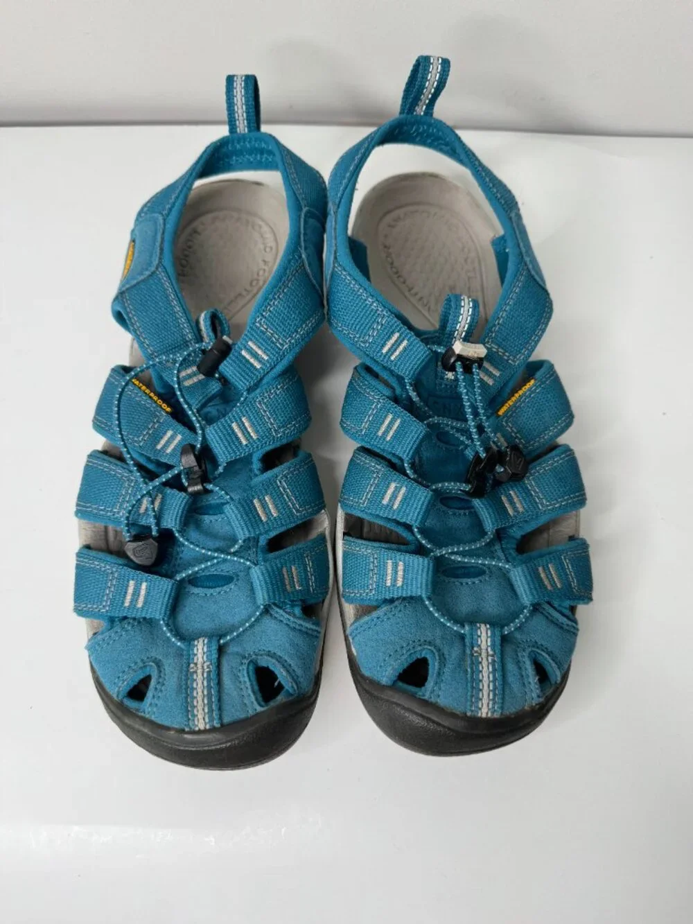 Keen Clearwater CNX Water Shoes Womens 9 Blue Closed Toe Cutouts Elastic Laces W